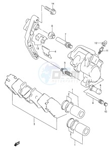 RF600R (E2) drawing FRONT CALIPERS