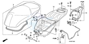 SH300A9 UK - (E / ABS MKH) drawing SEAT/LUGGAGE BOX