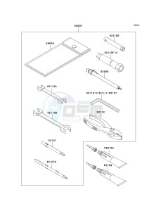 ZX 1100 D [NINJA ZX-11] (D4-D6) [NINJA ZX-11] drawing OWNERS TOOLS