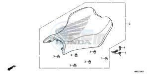 TRX680FAH Europe Direct - (ED) drawing SEAT