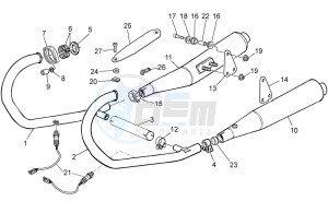 V7 Stone 750 USA-CND drawing Exhaust unit