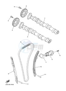 XJ6SA 600 DIVERSION (S-TYPE, ABS) (36DE 36DG) drawing CAMSHAFT & CHAIN