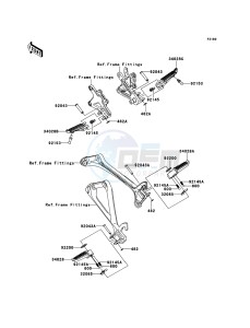 NINJA_ZX-10R ZX1000JEF FR XX (EU ME A(FRICA) drawing Footrests