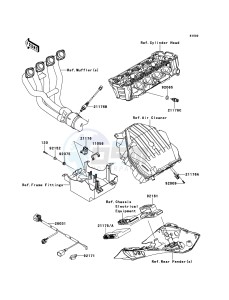 Z1000SX ZX1000GBF FR GB XX (EU ME A(FRICA) drawing Fuel Injection