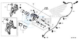 CRF1000G CRF1000 - Africa Twin Europe Direct - (ED) drawing REAR BRAKE CALIPER