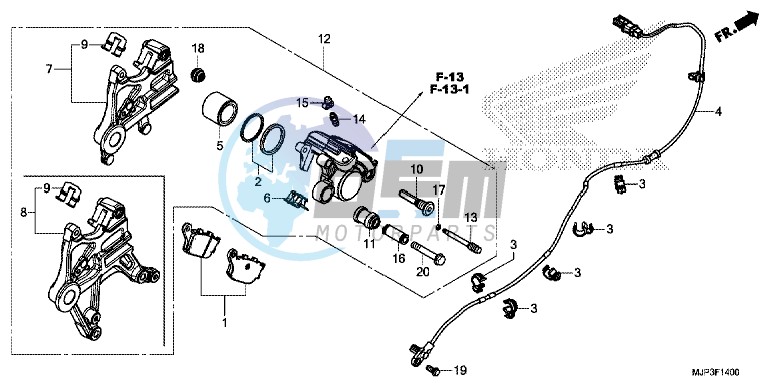 REAR BRAKE CALIPER