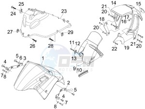 Nexus 125 ie e3 drawing Wheel housing - Mudguard