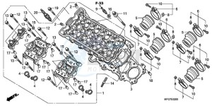 CB600FA9 Spain - (SP / ABS 25K) drawing CYLINDER HEAD