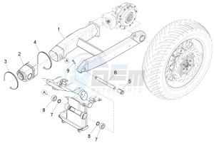 California 1400 Touring ABS 1380 drawing Swing arm