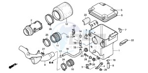 TRX350FE FOURTRAX ES drawing AIR CLEANER