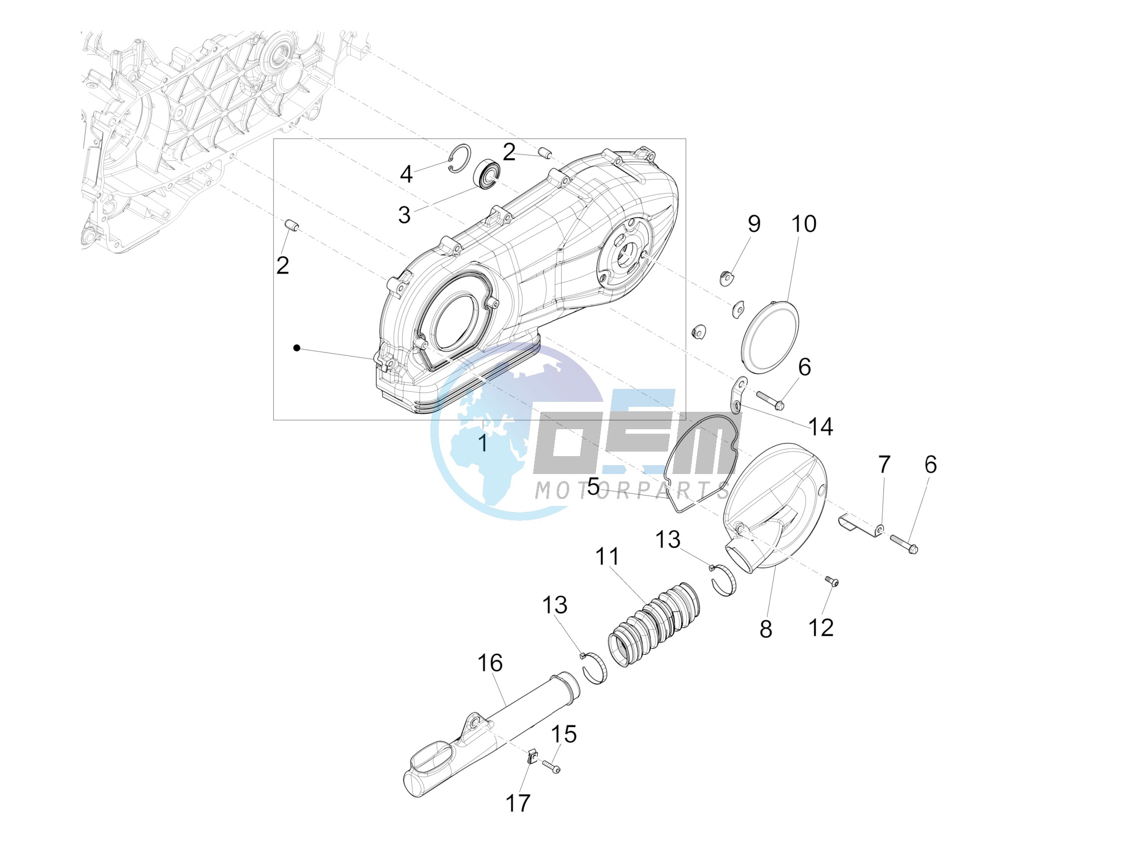 Crankcase cover - Crankcase cooling