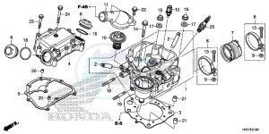 TRX420TM1G TRX500FA Europe Direct - (ED) drawing CYLINDER HEAD