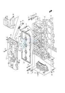 DF 175 drawing Cylinder Head