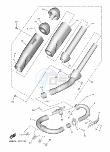 YZ250F (B7BG) drawing EXHAUST