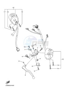 XJ6NA 600 XJ6-N (NAKED, ABS) (36BD 36BE) drawing HANDLE SWITCH & LEVER