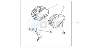 CBF600N9 UK - (E / MKH) drawing 33L PANNIER PEARL AMBER YELLOW