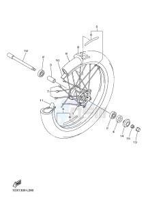 WR450F (1DX1 1DX2) drawing FRONT WHEEL