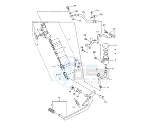 XJ6-F DIVERSION 600 drawing REAR MASTER CYLINDER