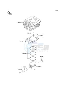 BN 125 A [ELIMINATOR 125] (A6F-A9F) A7F drawing CYLINDER_PISTON-- S- -