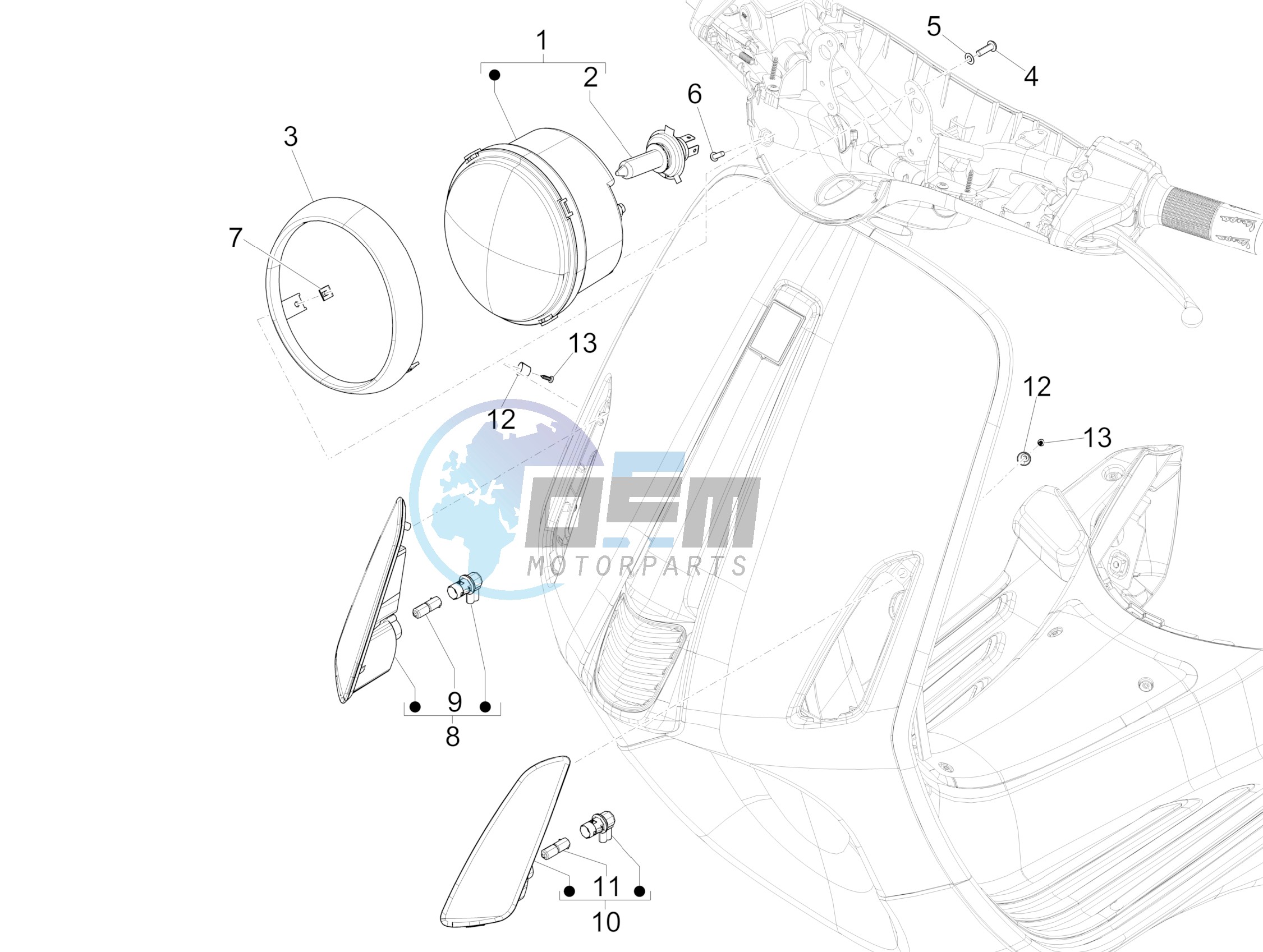 Front headlamps - Turn signal lamps