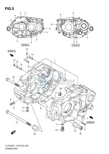 LT-Z400 (E28-E33) drawing CRANKCASE