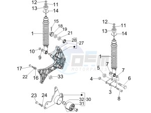 GT 250 ie 60 deg USA drawing Rear suspension - Shock absorber - s