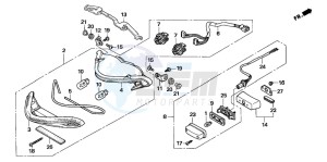 CB600F2 CB600S drawing TAILLIGHT (CB600F3/4/5/6)