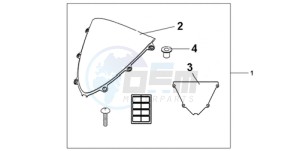 CBR1000RA9 Europe Direct - (ED / ABS MME TRI) drawing WINDSCREEN