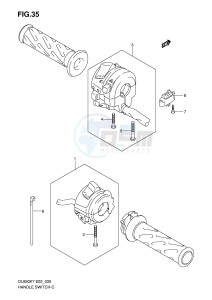 DL650 (E2) V-Strom drawing HANDLE SWITCH (MODEL K7 K8 K9 E2 E19 E24)