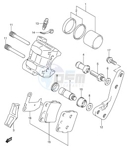 LT-Z400 (E3-E28) drawing FRONT CALIPER