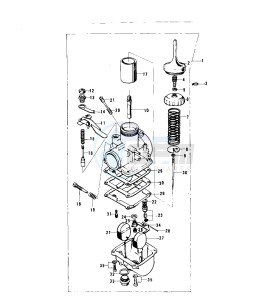 KX 450 drawing CARBURETOR -- 74 KX 450- -