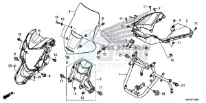 NC750XAG NC750X Europe Direct - (ED) drawing FRONT COWL