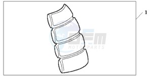 CB600F9 Spain - (SP) drawing TANK PAD 2