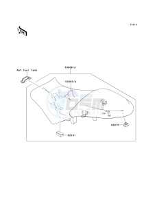 KLE 650 A [VERSYS] (9F-9F) A7F drawing SEAT