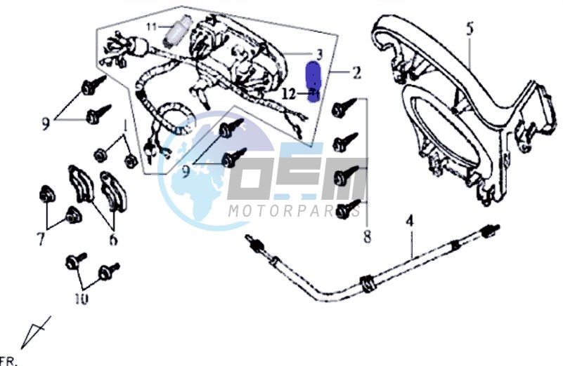 DASHBOARD / SPEEDOMETER CABLE / WIRING HARNASS