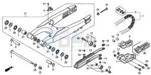 CRF250R drawing SWINGARM