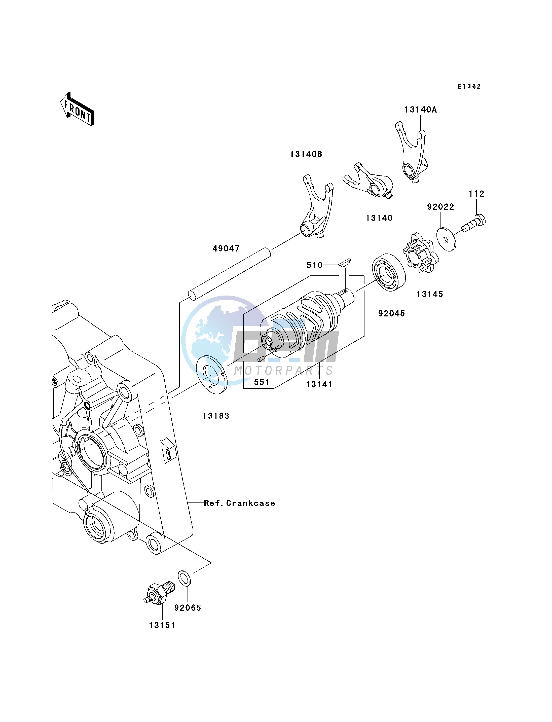 GEAR CHANGE DRUM_SHIFT FORK-- S- -