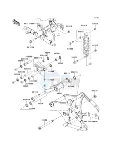 VN 900 C [VULCAN 900 CUSTOM] (7F-9FA) C9FA drawing SUSPENSION_SHOCK ABSORBER