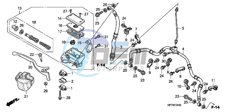 FR. BRAKE MASTER CYLINDER