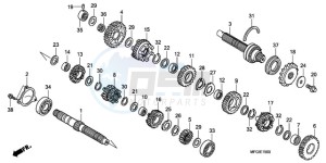 CB600FA3A France - (F / ABS CMF ST 25K) drawing TRANSMISSION