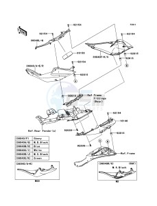 NINJA_ZX-6R ZX600RCF FR GB XX (EU ME A(FRICA) drawing Side Covers