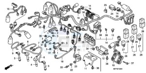 CB1300SA9 UK - (E / ABS BCT MKH MME TWO TY2) drawing WIRE HARNESS/IGNITION COIL (CB1300S/CB1300SA)