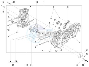 125 4T 3V I GET ie Primavera (APAC) (AU, EX, JA, KR, VT) drawing Crankcase