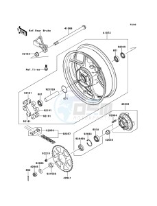 VERSYS KLE650CEF XX (EU ME A(FRICA) drawing Rear Hub