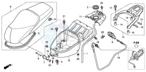 SH125 drawing SEAT/LUGGAGE BOX