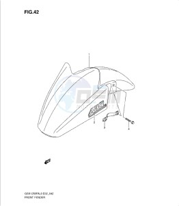 GSX1250 FA drawing FRONT FENDER