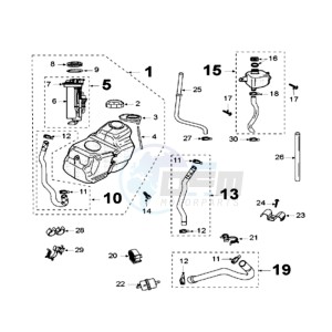 SAT125 drawing TANK AND FUEL PUMP