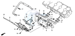 CB600F2 CB600F drawing AIR SUCTION VALVE