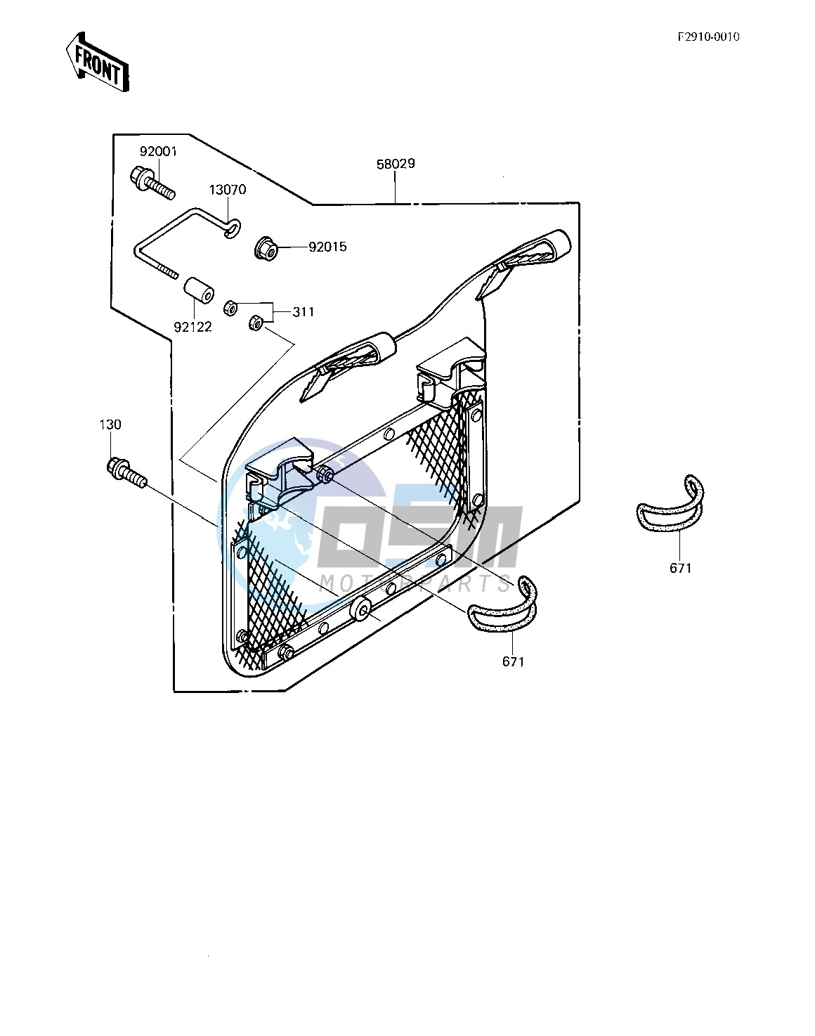 NUMBER PLATE -- 83 KX250-C1- -