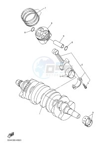 XJ6S 600 DIVERSION (S-TYPE) (36C9) drawing CRANKSHAFT & PISTON